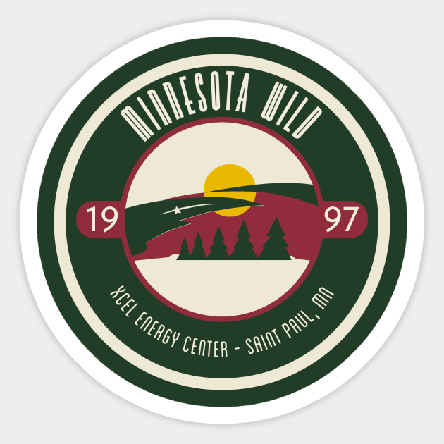 Minnesota Hockey Wild Sticker by teepublic9824@ryanbott.com